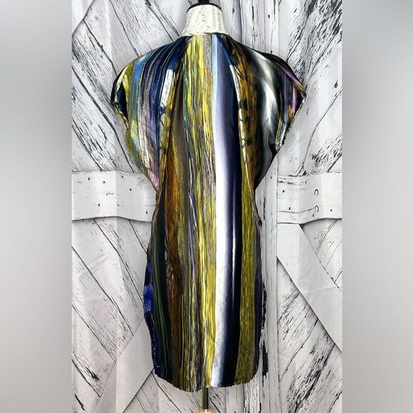 ZERO MARIA CORNEJO Silk Shift Stripe Dress 4 - Picture 2 of 7